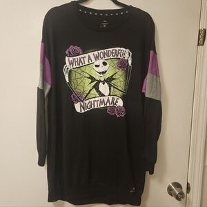 Disney Nightmare Before Christmas Long Graphic Sweater Size Large 12-14